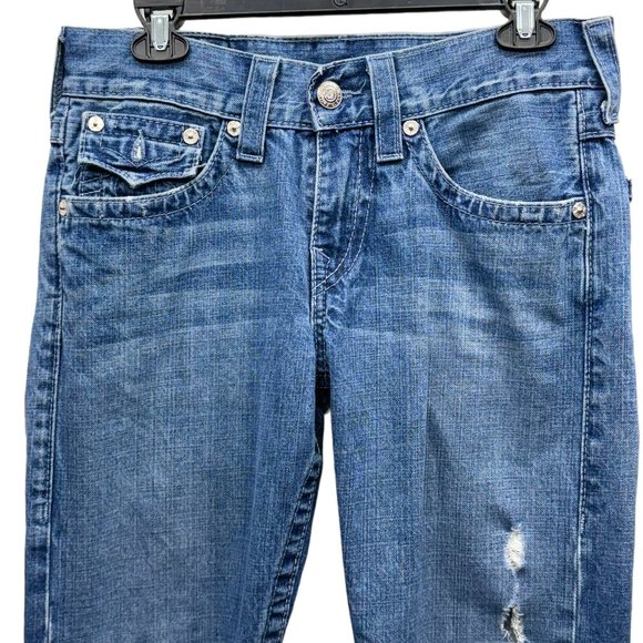 True Religion Y2K Women's Straight Fit Jeans 100% Cotton Blue - Size 29 - Picture 1 of 9